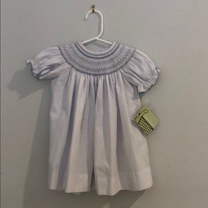 NWT Zuccini Smocked Blue and White Dress